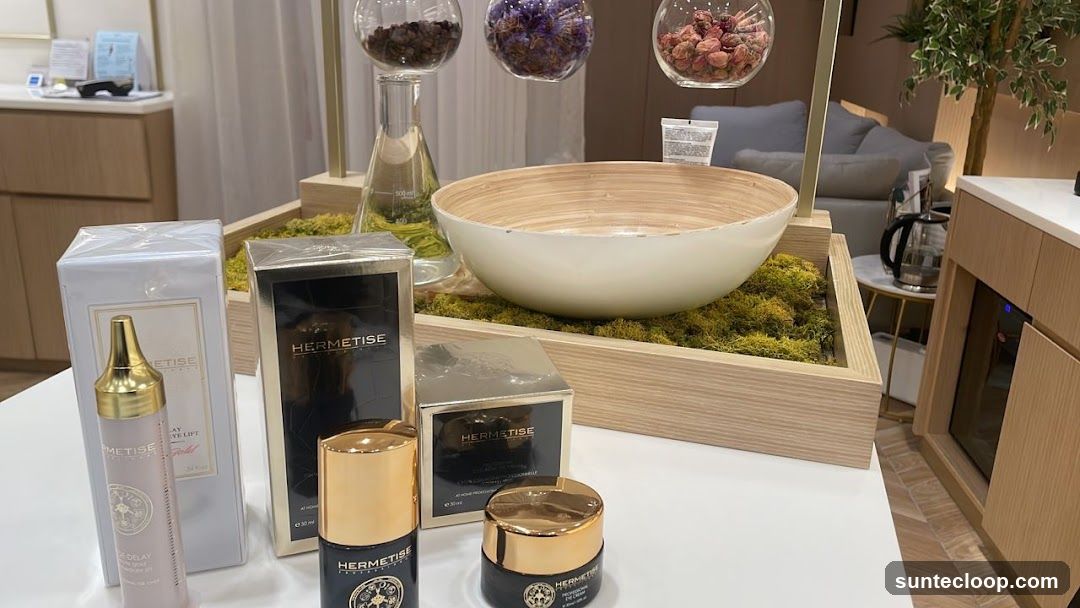 Hermetise Skincare Display