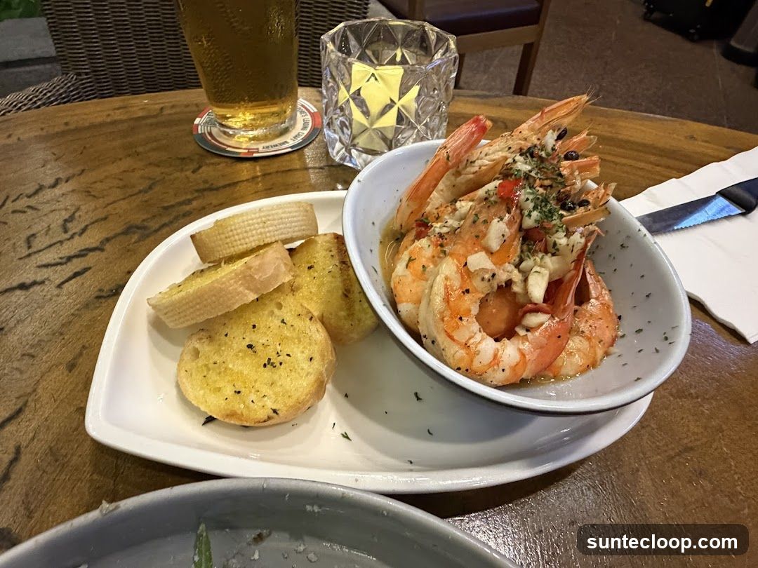 Garlic Shrimp with Toasted Bread