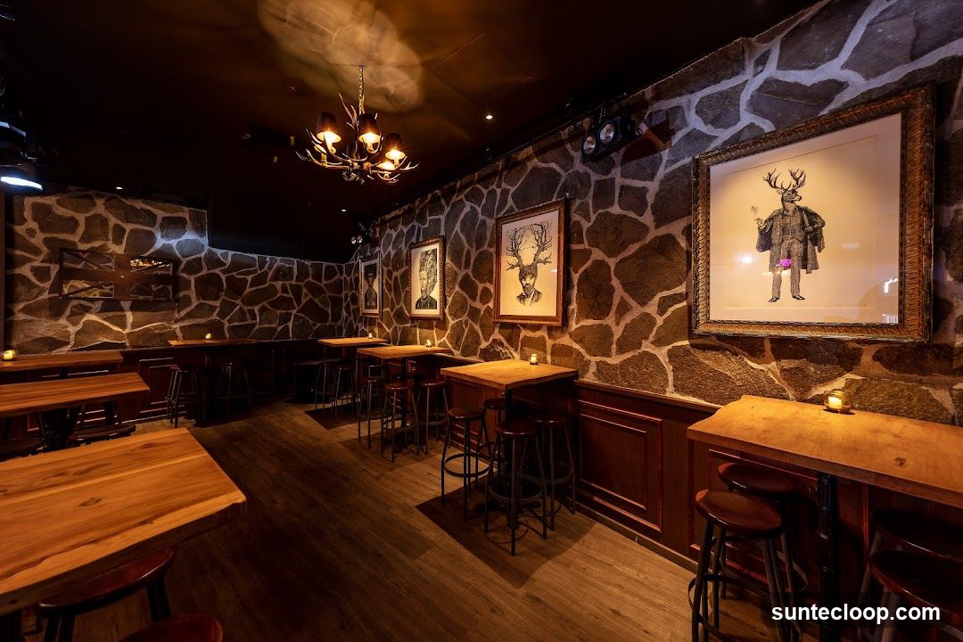 Bar Interior with Artwork