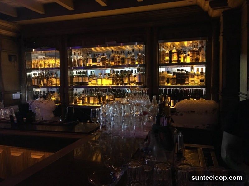 Bar with extensive liquor selection
