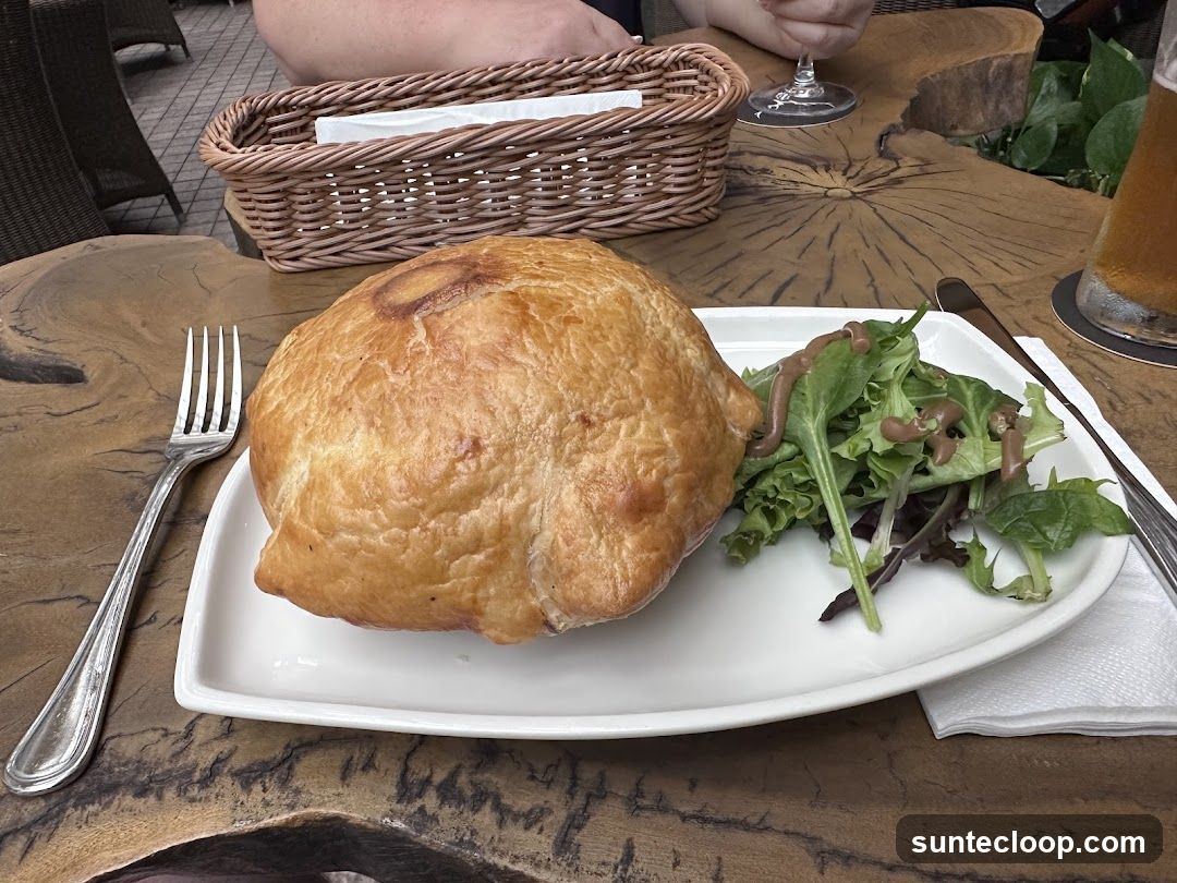 Puff Pastry Dish with Salad
