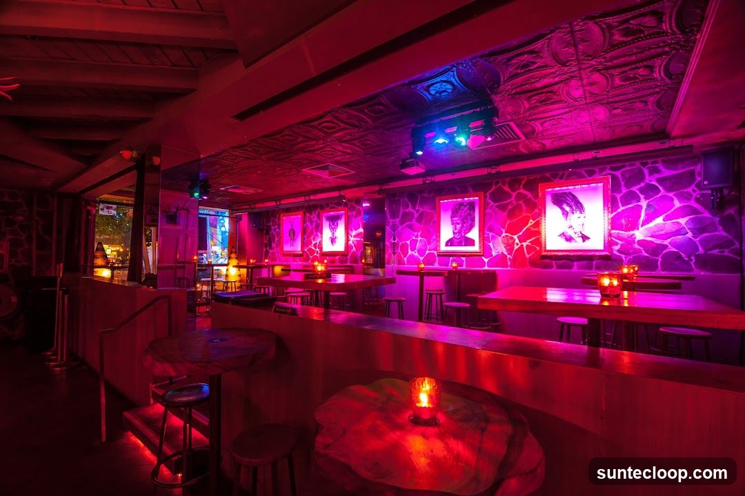Bar Interior with Artwork