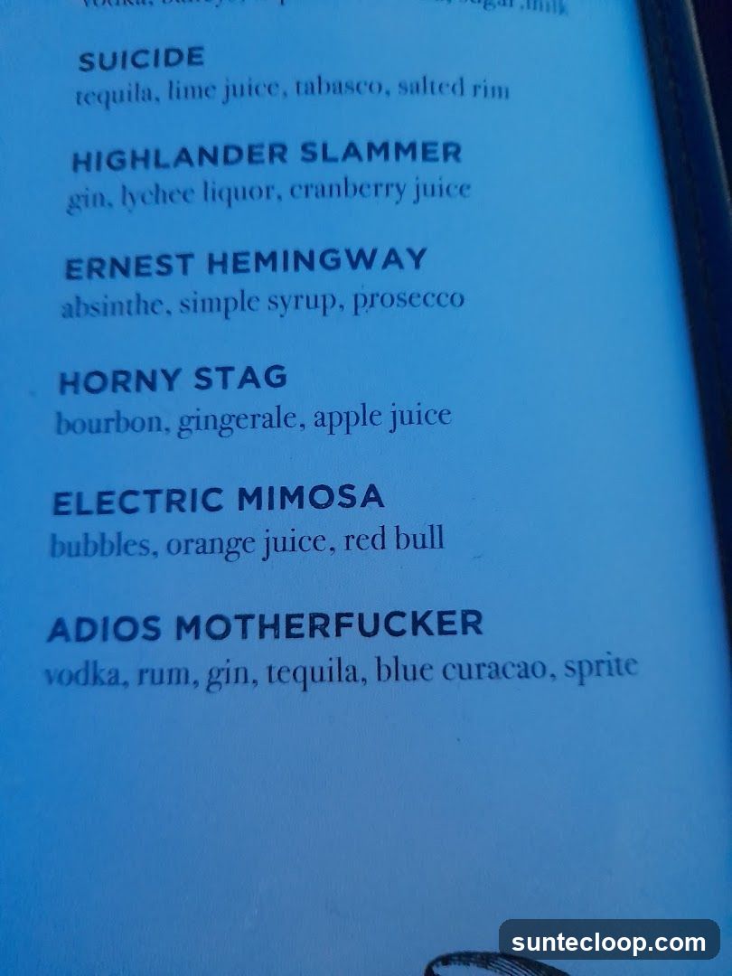 Cocktail Menu