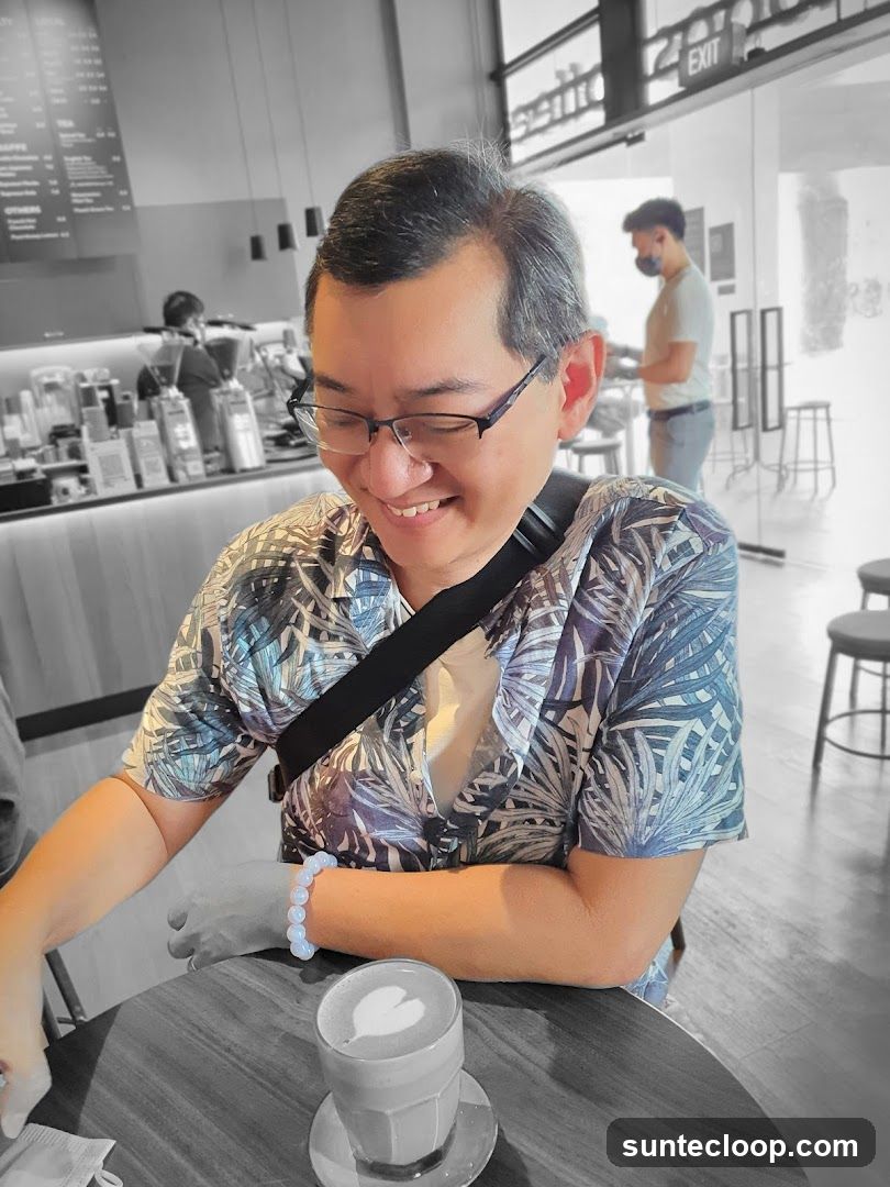 Man at a cafe