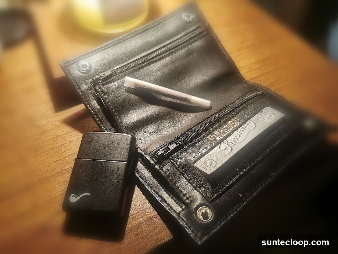 Wallet and Lighter