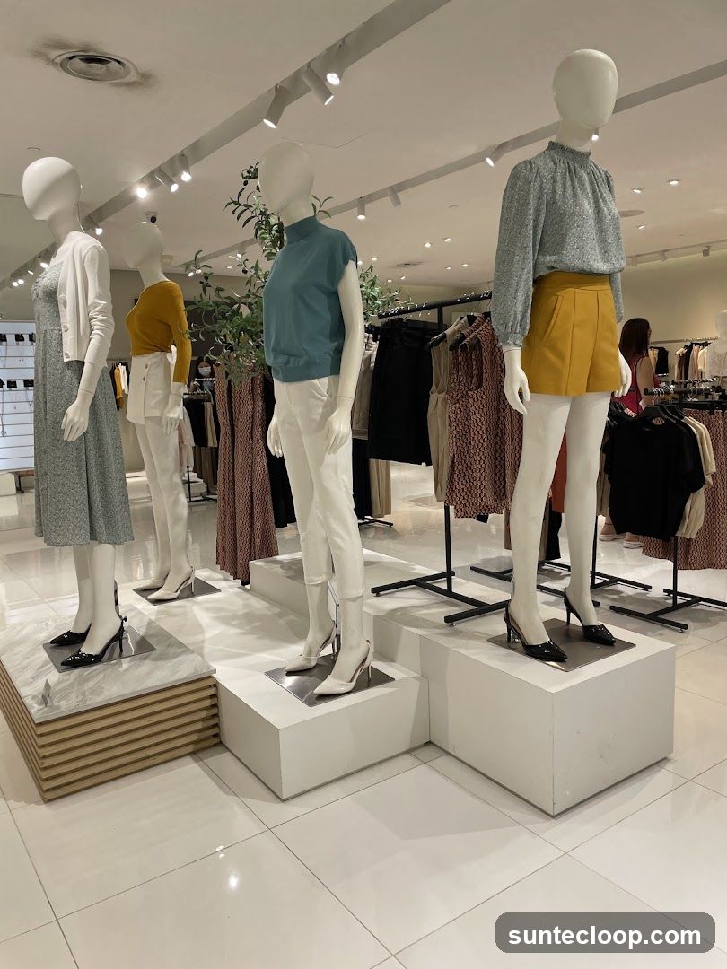 Mannequins in a clothing store