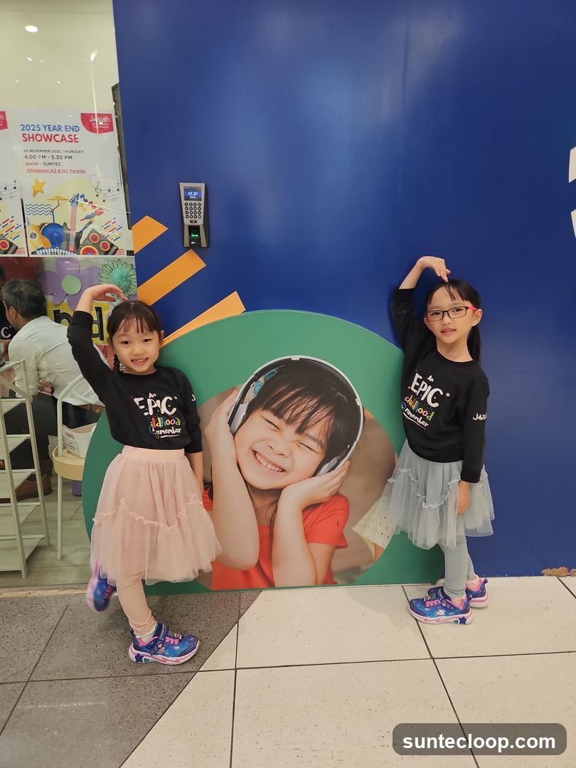 Children Posing with a Large Cutout