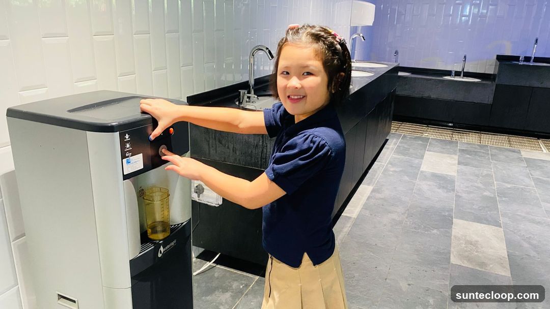 Girl at Water Dispenser