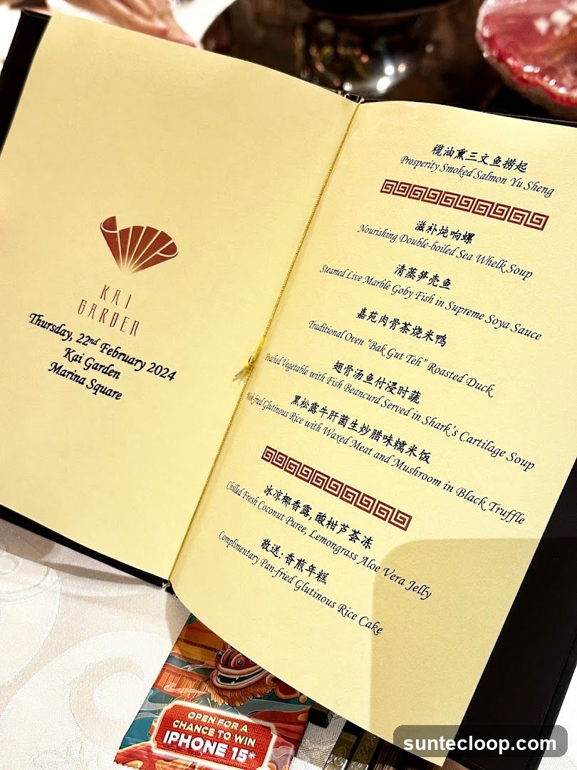 Kai Garden Menu
