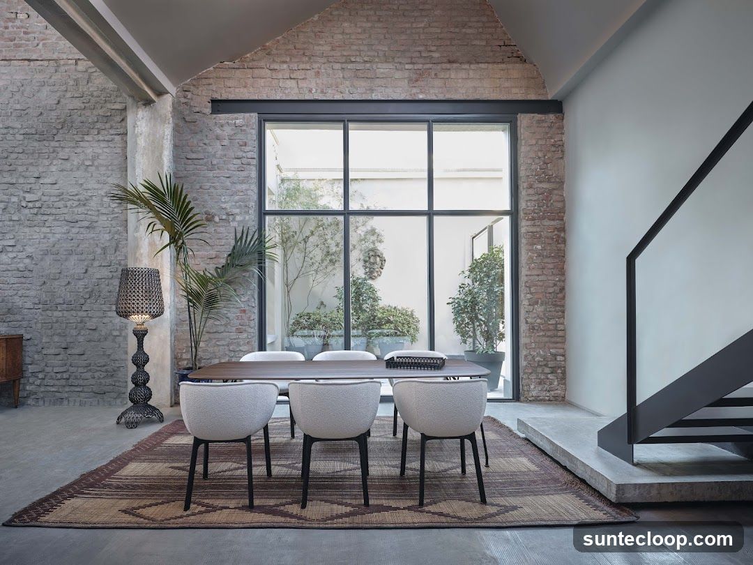 Modern Dining Room with Industrial Accents