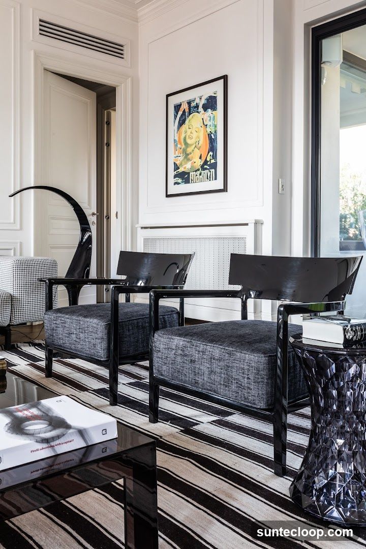 Modern Living Room with Marilyn Monroe Artwork