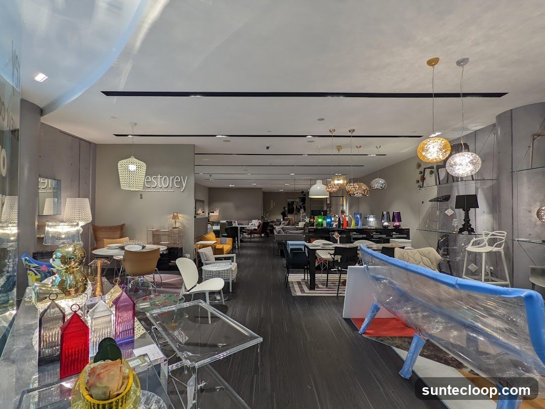Interior of a furniture and lighting store