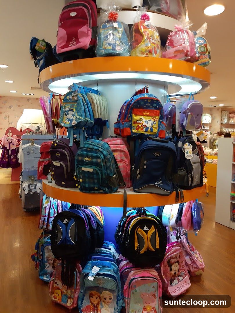 Backpacks on Display