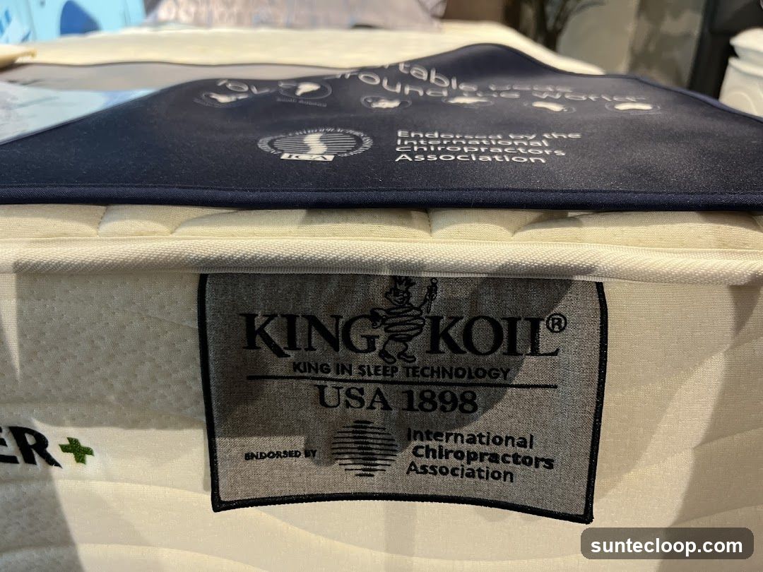 King Koil Mattress Tag