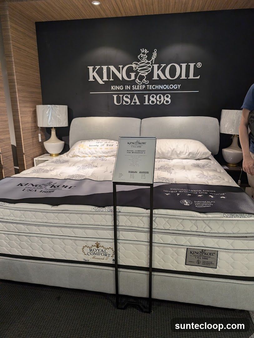 King Koil Mattress Display