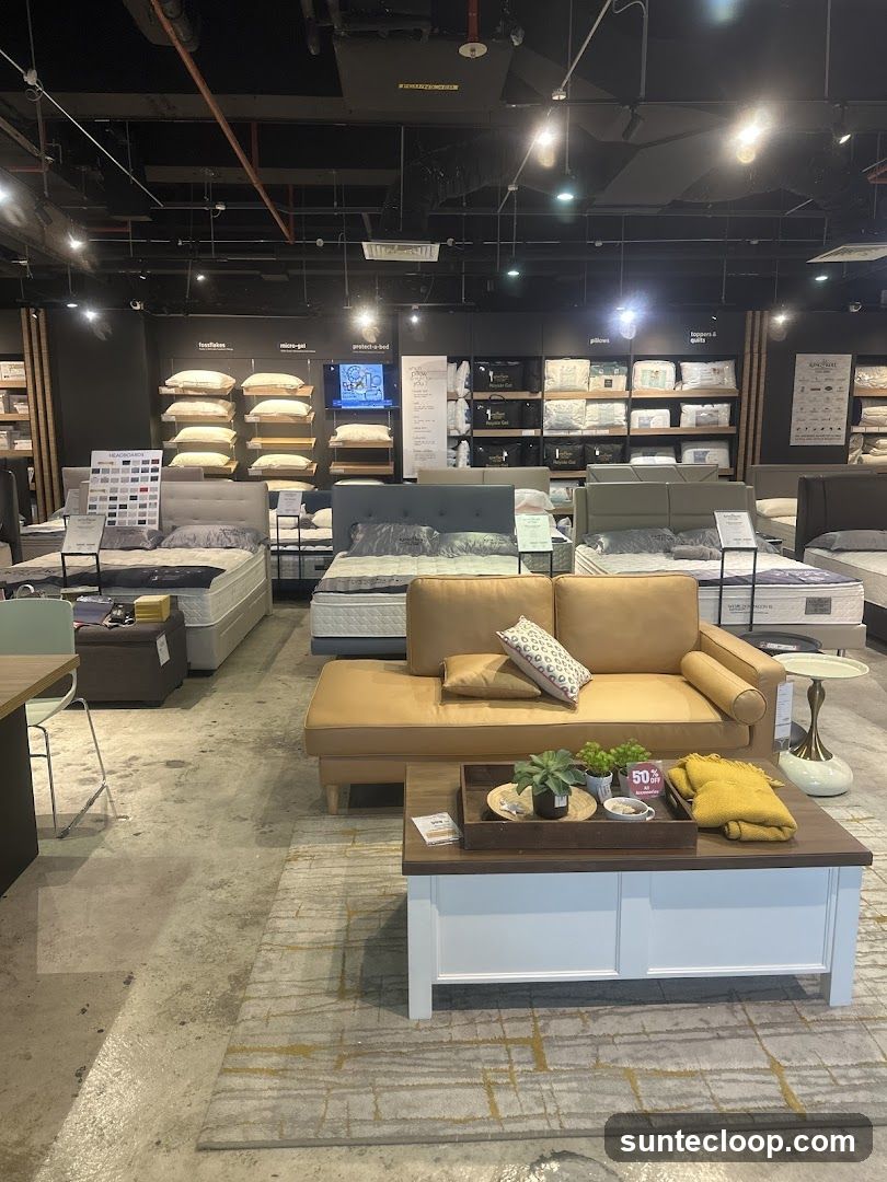 Mattress and Furniture Store Display