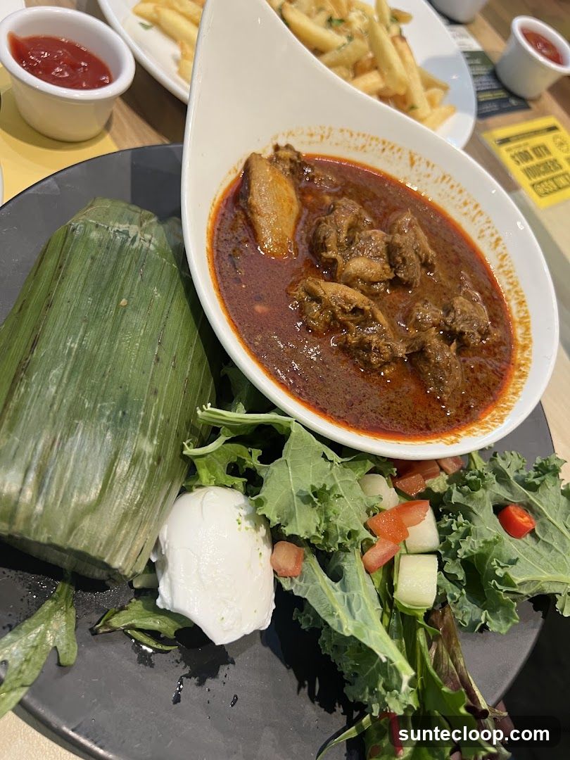 Curry with Rice and Salad