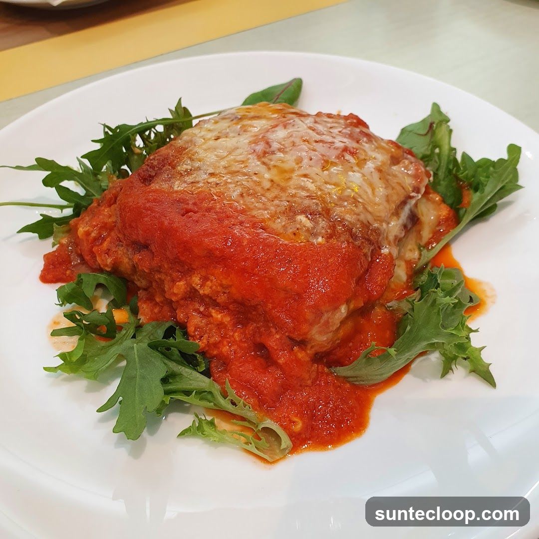 Lasagna with Tomato Sauce and Greens
