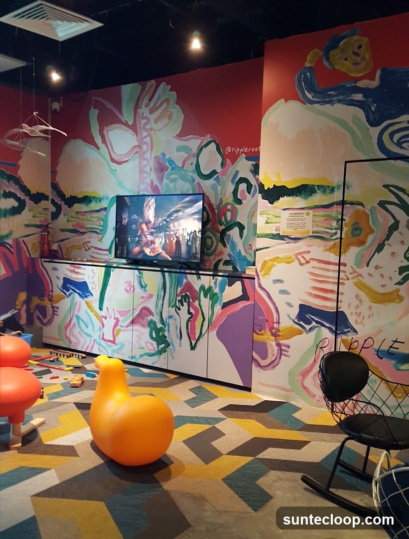 Play Area with Colorful Mural