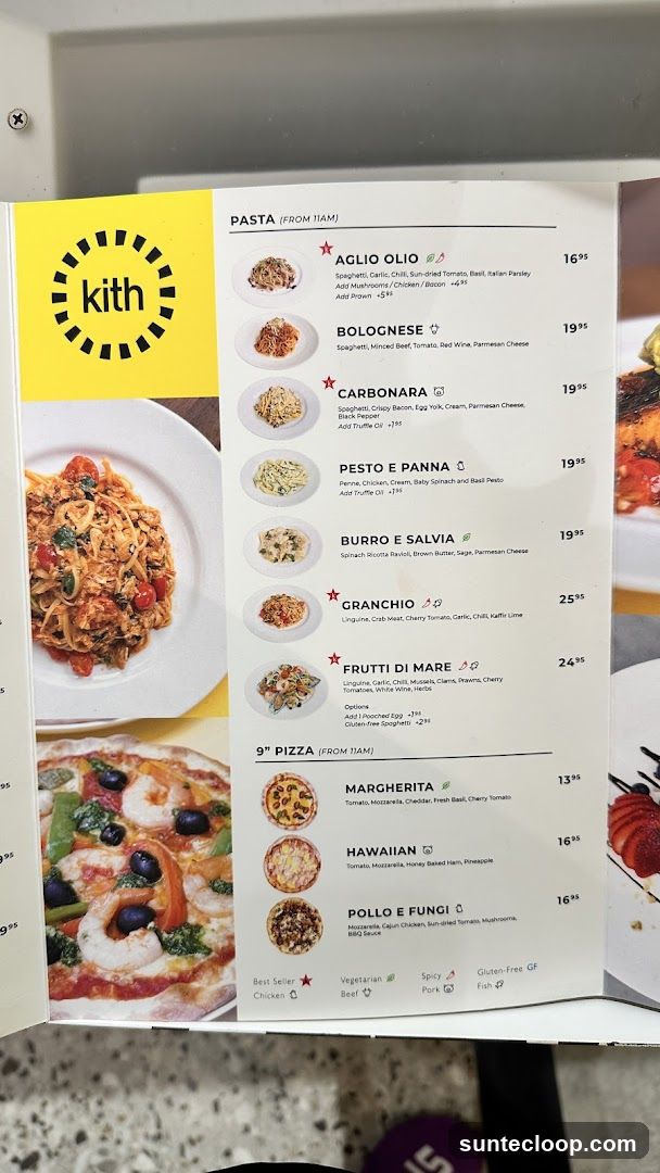 Kith Menu