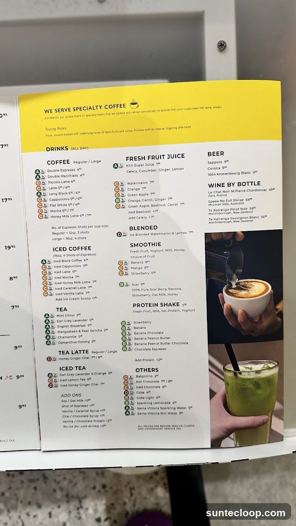 Drinks Menu