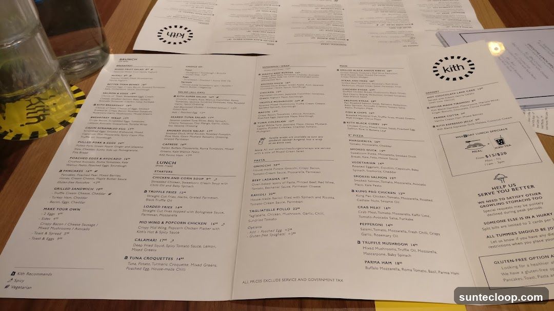 Kith Menu