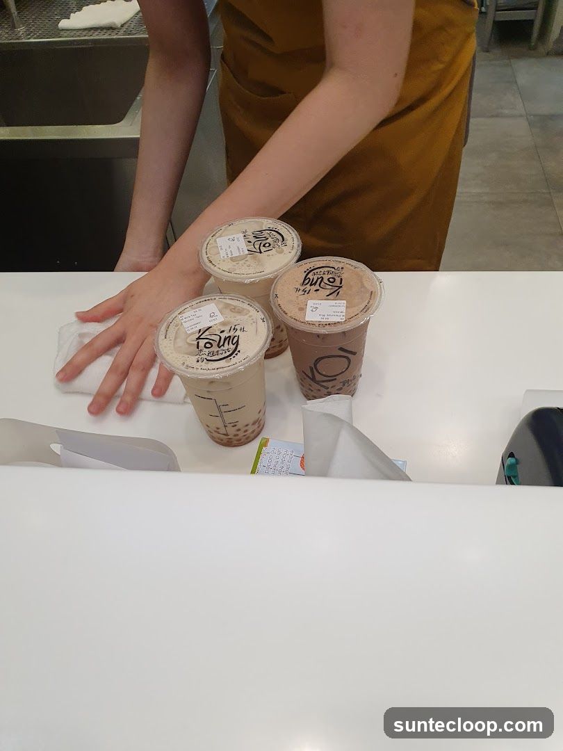 Beverages on Counter