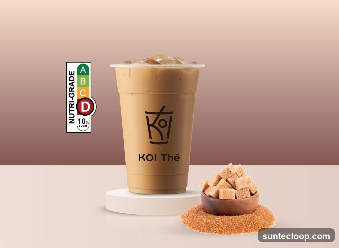 Iced Coffee Drink with Sugar Cubes