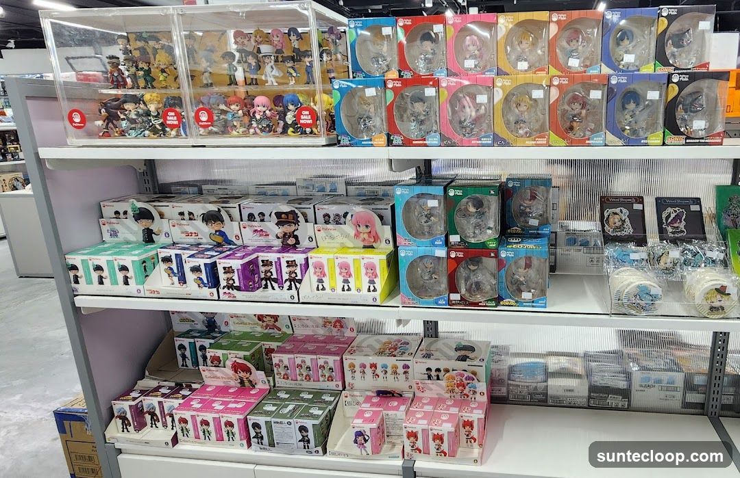 Anime Figures and Merchandise Display