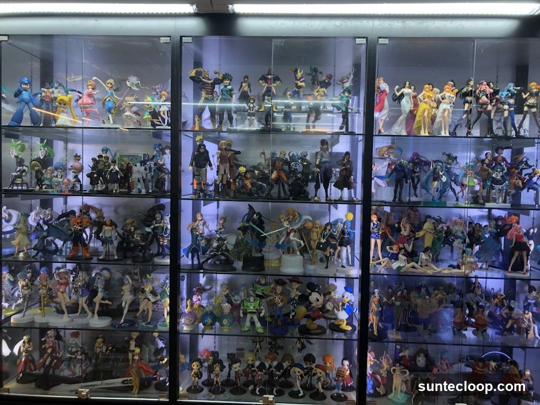 Display of Anime and Video Game Figurines