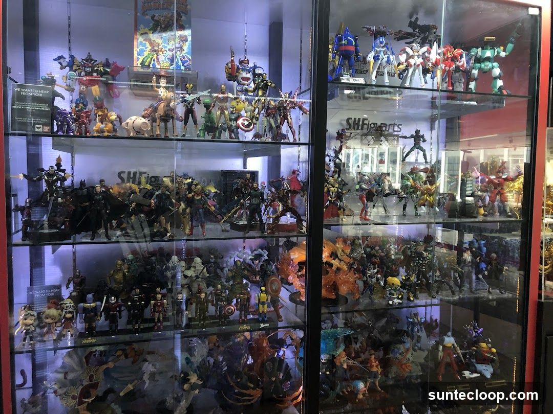 Display Case of Action Figures