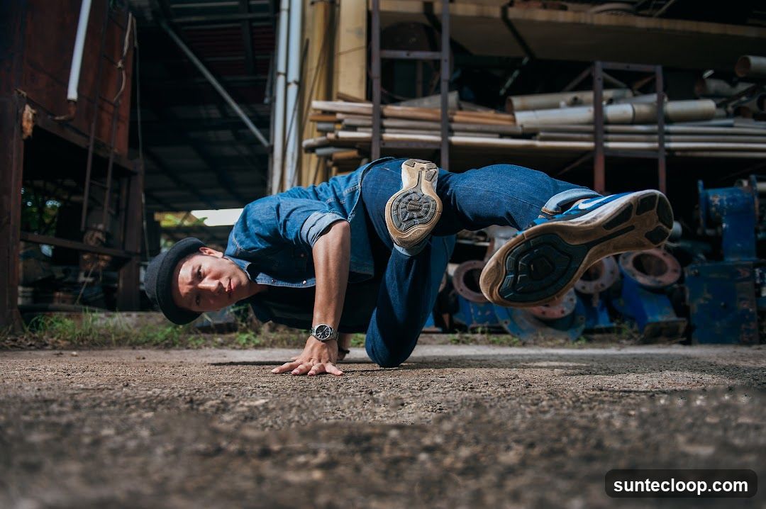 Man performing a breakdance move