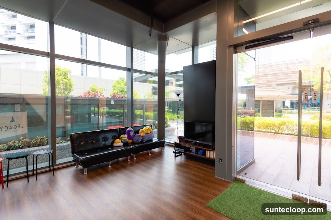 Modern Waiting Area with Plush Toys
