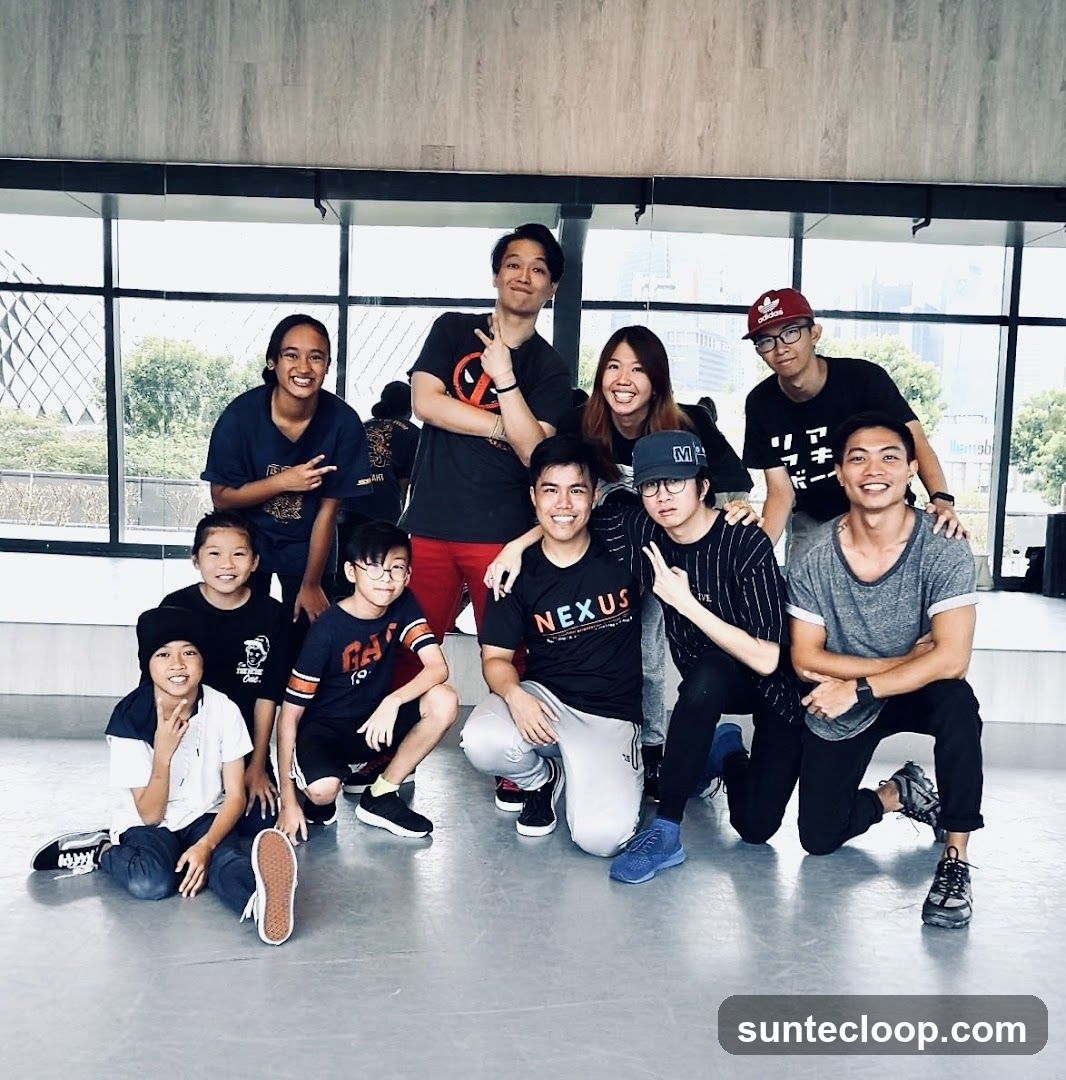 Group of dancers posing for a photo