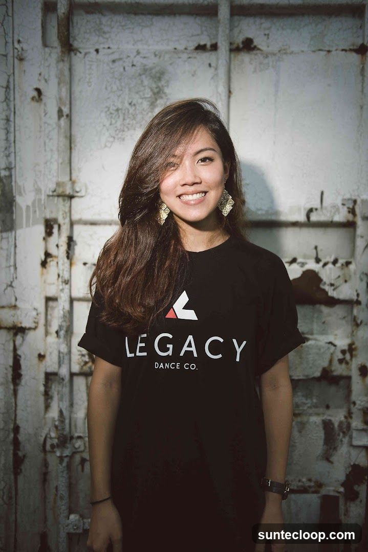 Woman wearing Legacy Dance Co. t-shirt