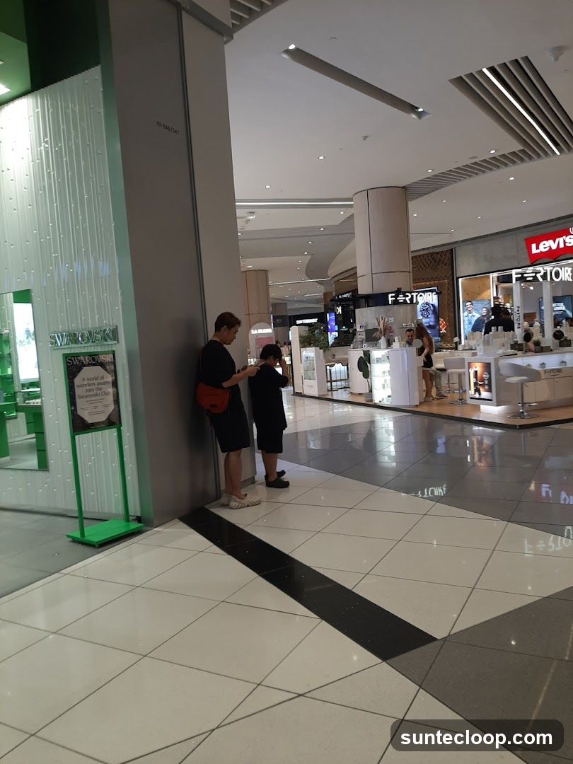 Mall Interior with Shops