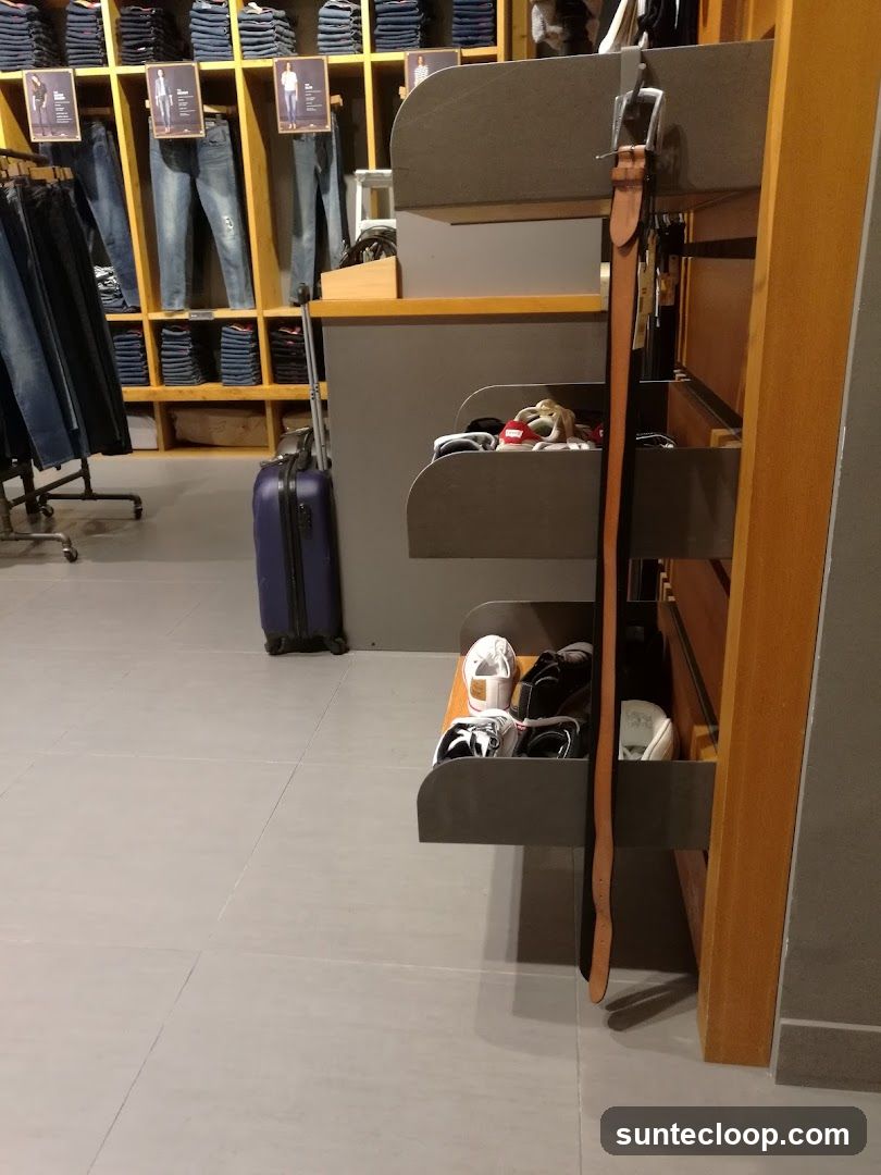 Store Display with Jeans and Shoes