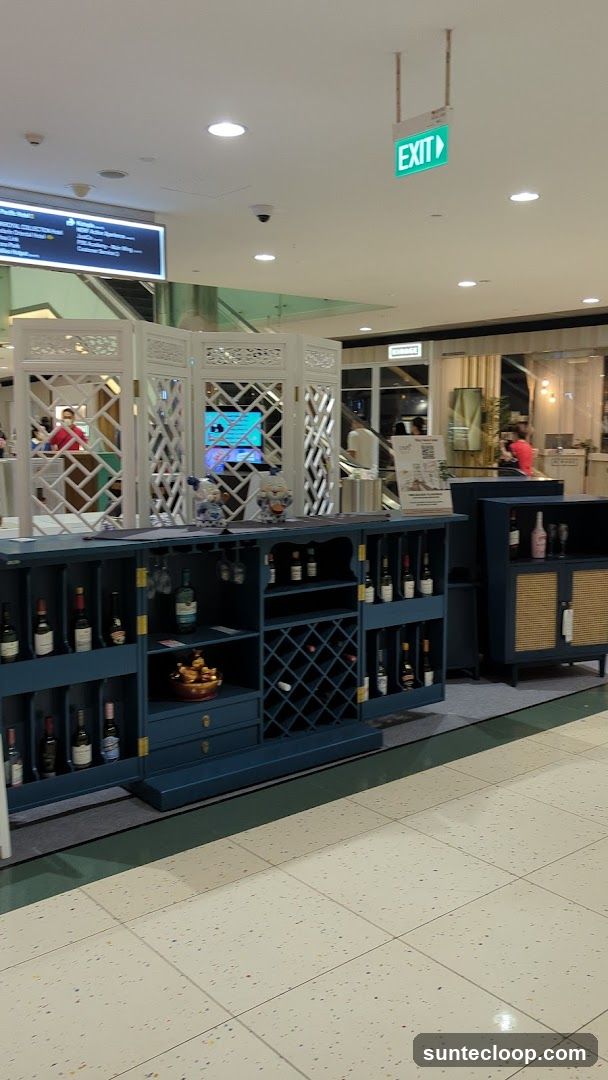 Display of Wines and Decorative Items