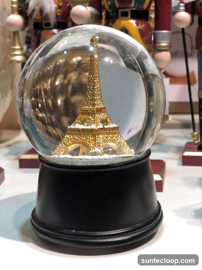Eiffel Tower Snow Globe