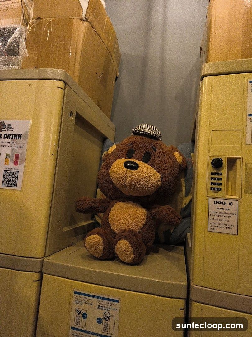 Teddy Bear on Lockers