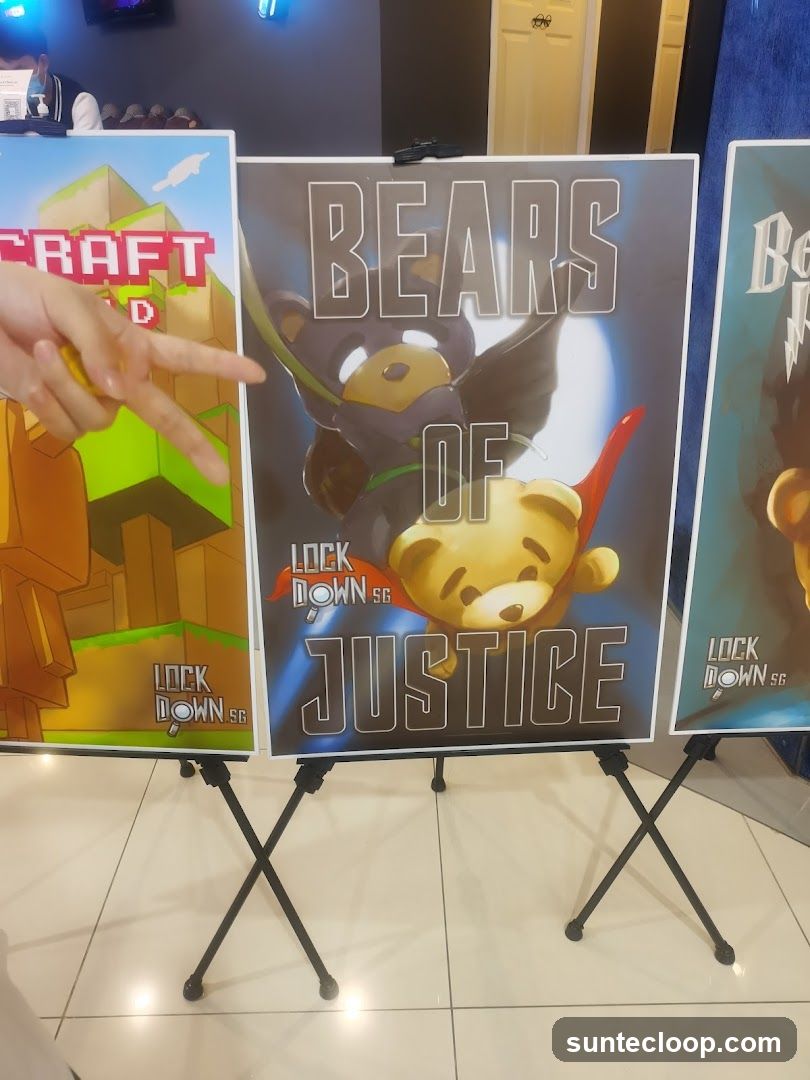 Posters with cartoon bears
