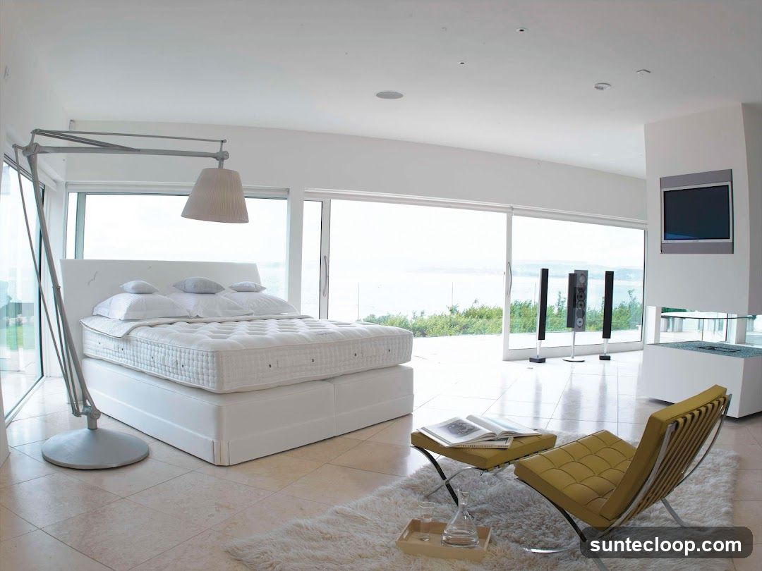 Modern Bedroom with Ocean View