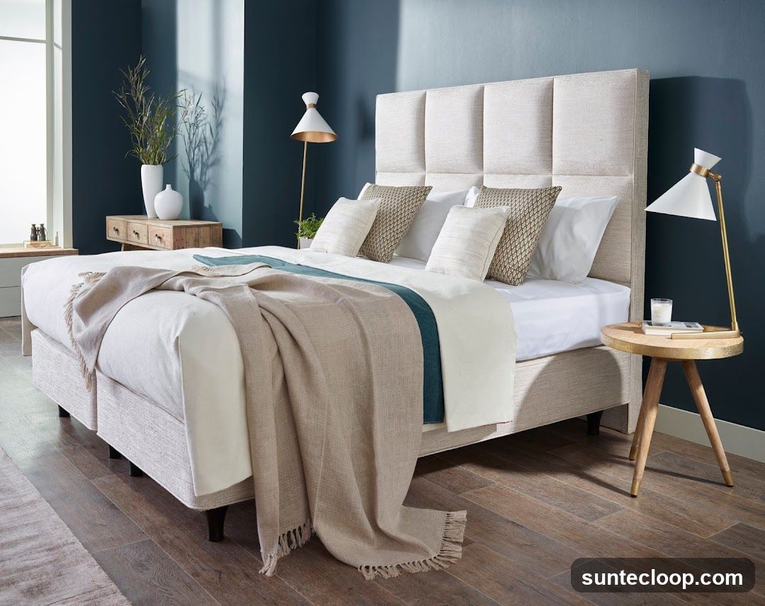 Modern Bedroom with Upholstered Bed