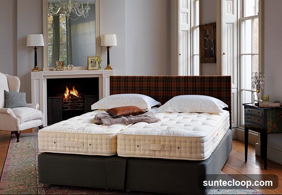 Luxurious Bedroom with Fireplace and Bed