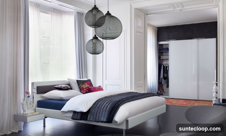 Modern Bedroom with Wardrobe