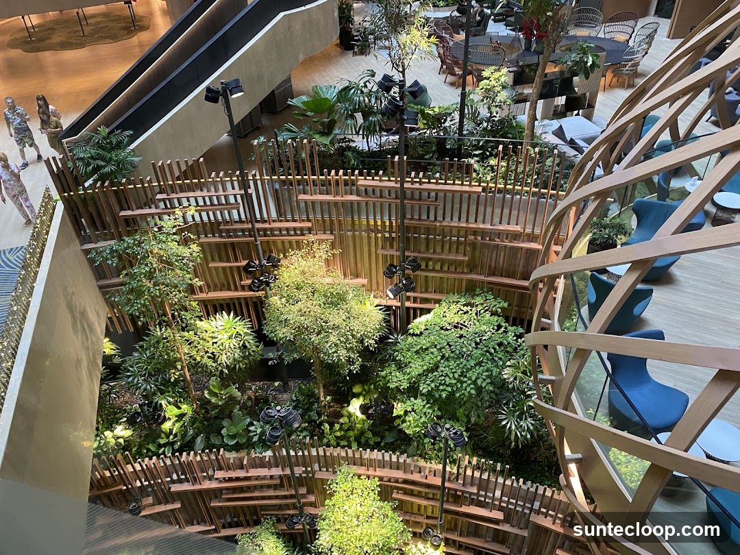 Indoor Atrium with Lush Greenery and Seating Areas