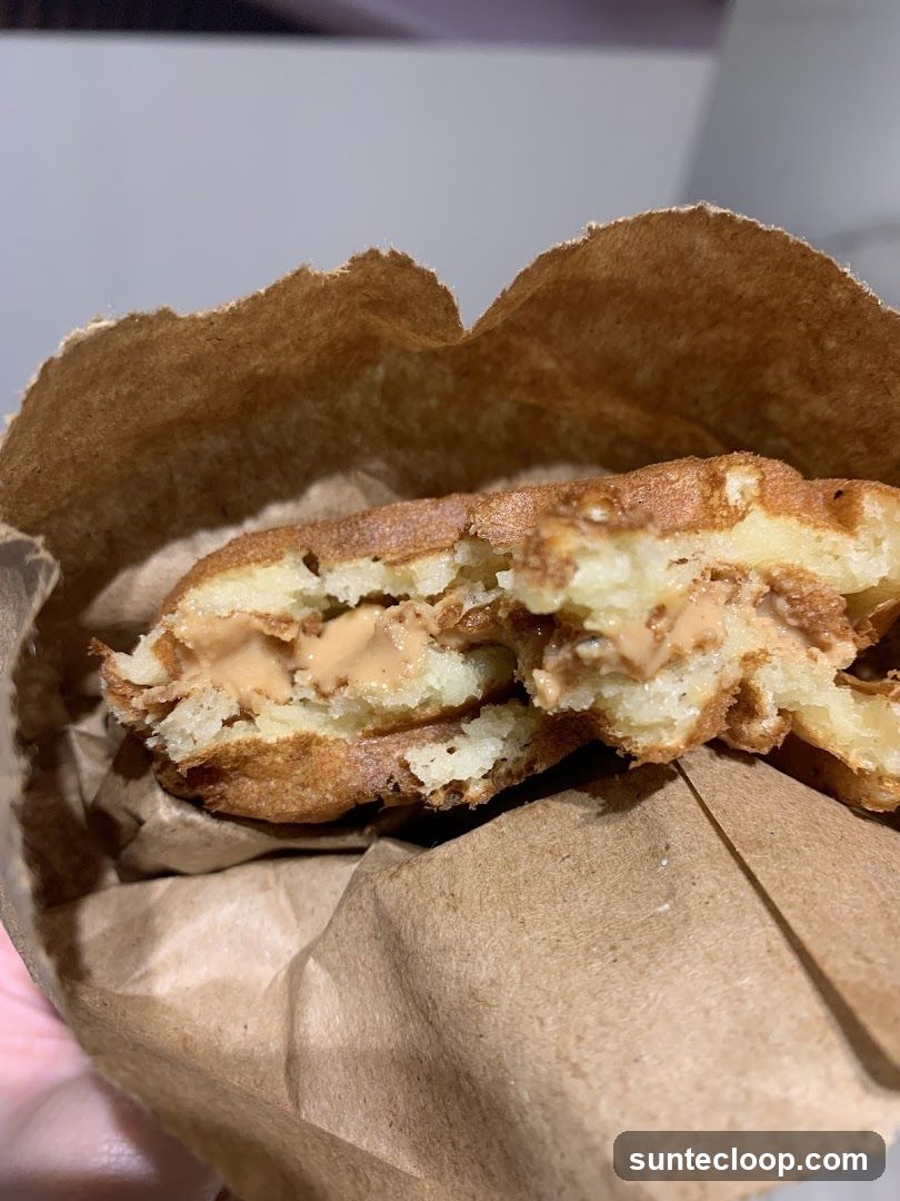 Peanut Butter Filled Waffle