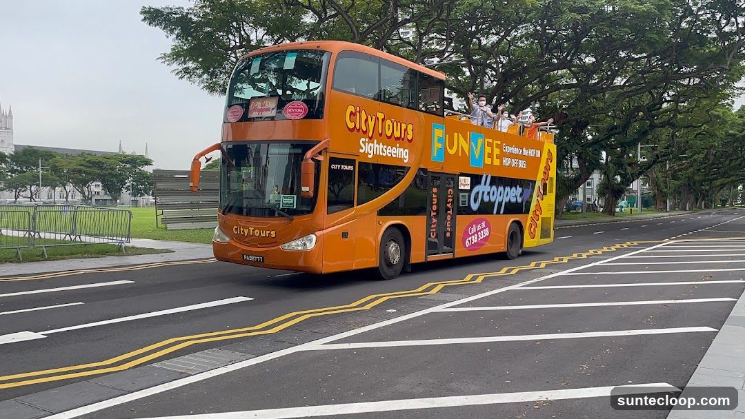 Orange Double Decker Sightseeing Bus