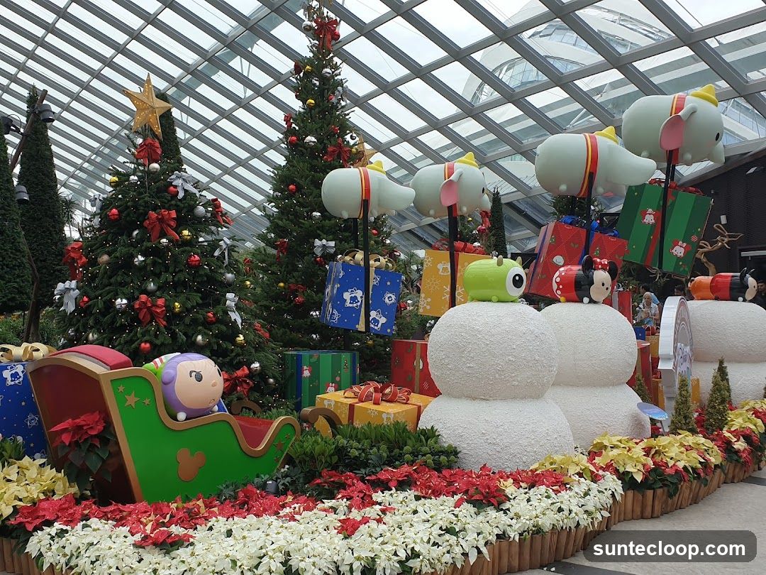 Christmas Display with Disney Characters