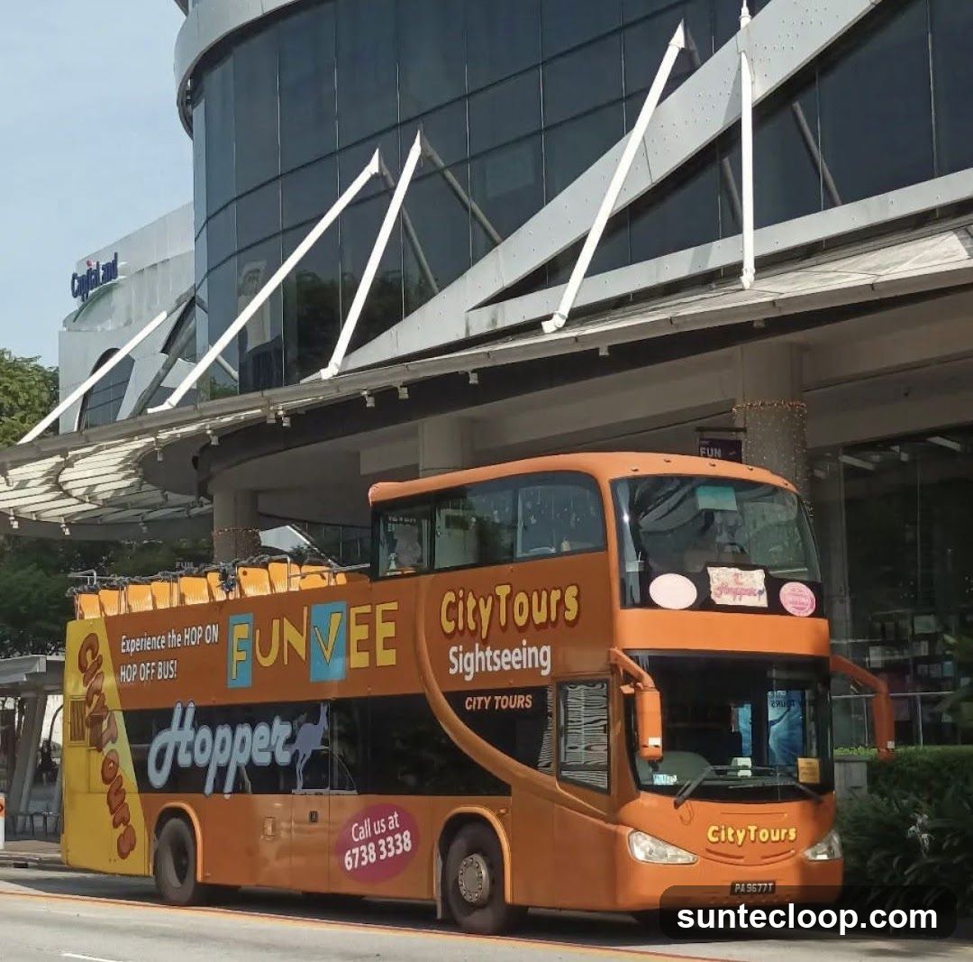 Orange Double-Decker Tour Bus